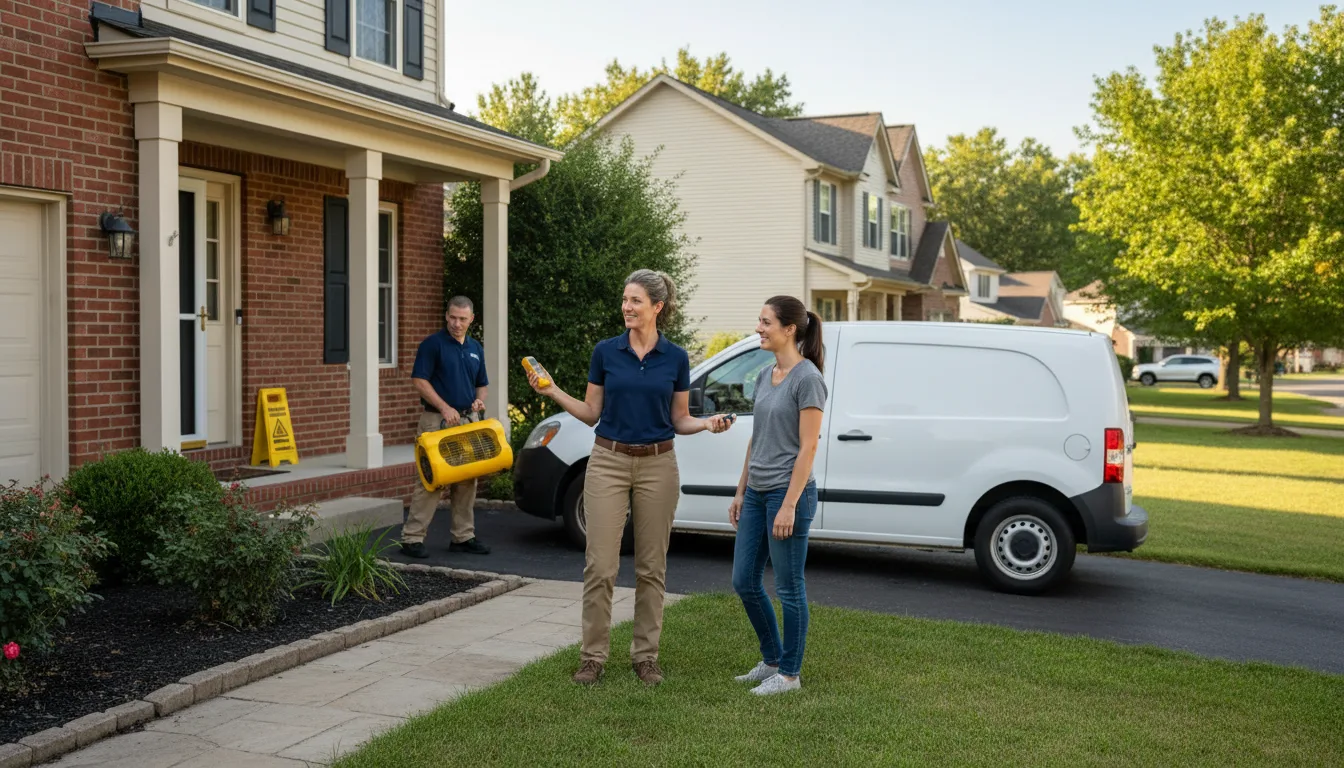 Residential water damage restoration in Valier, PA
